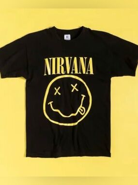 Nirvana Yellow Smiley Face Tee sold from Urban Outfitters